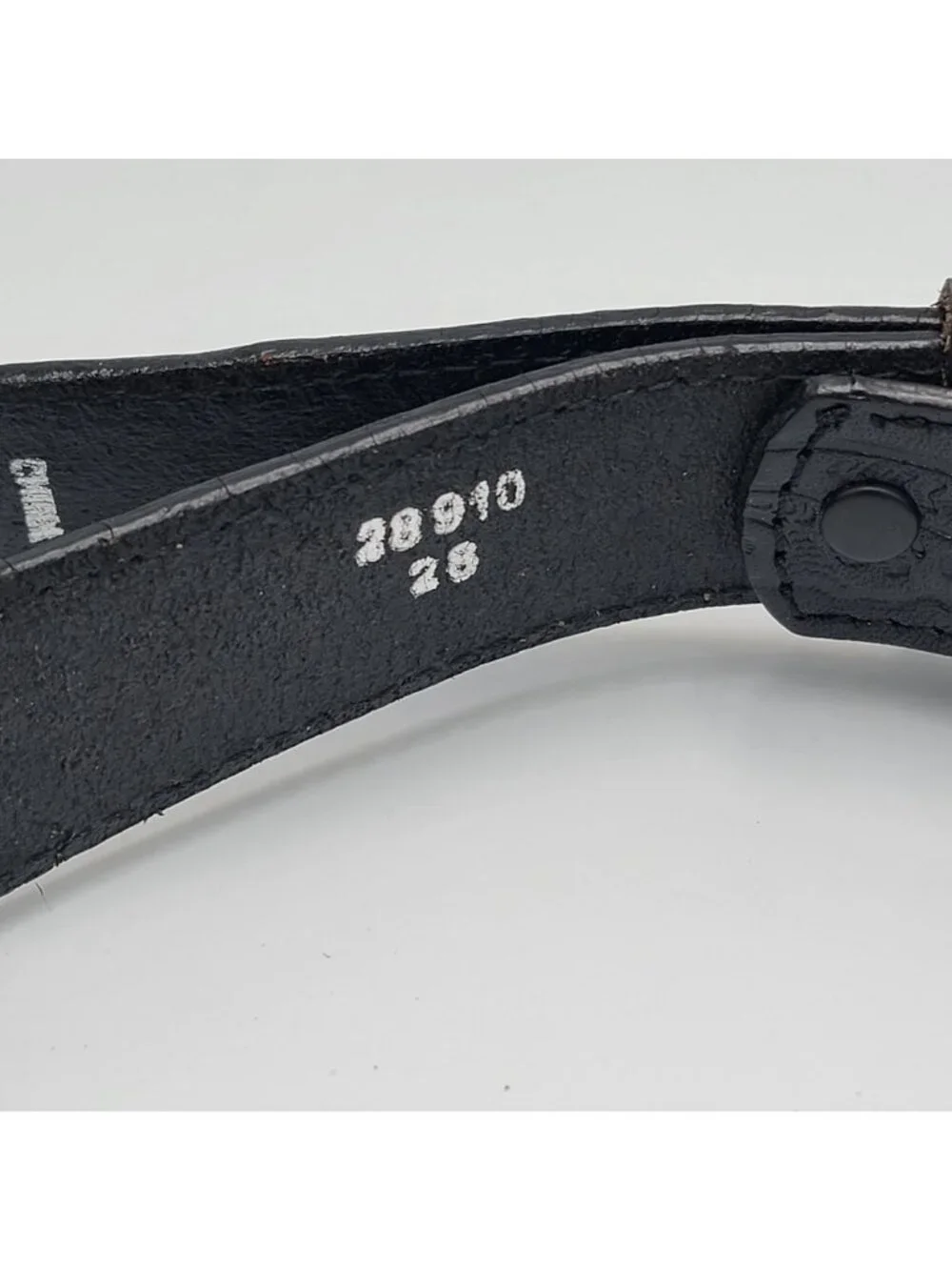 VTG Western Cowboy  Youth 3D Genuine Leather Black Belt With Silver & Gold Longh
